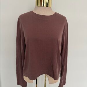 Z Supply Chocolate Long Sleeve Tee